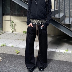 宽松阔腿牛仔裤女新款高腰慵懒风垂感拖地长裤NZ7099，男装牛仔裤，星座516A