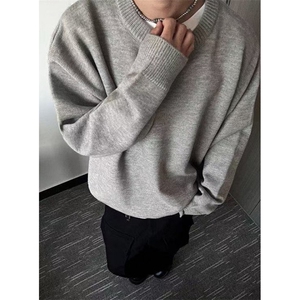 毛衣男士冬季宽松慵懒风线衣外套简约内搭打底针织衫 MY01图片