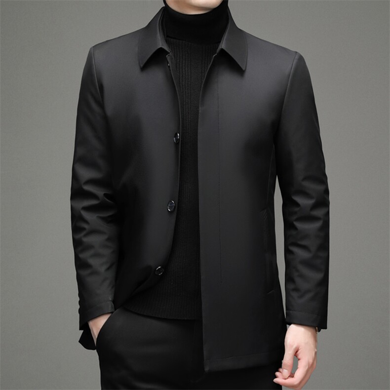 新款冬装可卸内胆羽绒服中长款休闲中年爸爸装外套ZL32133-P195,男装羽绒服,电商B212（原钱塘6029）