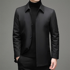 新款冬装可卸内胆羽绒服中长款休闲中年爸爸装外套ZL32133-P195，男装羽绒服，电商B212（原钱塘6029）