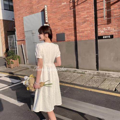 提花订珠韩版连衣裙，女装连衣裙，天使公主