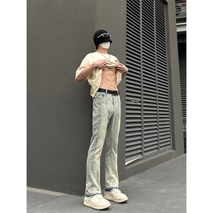 B221 美式ins高街暗黑小众毛边修身小脚牛仔裤 LK23020-P60 控78图片