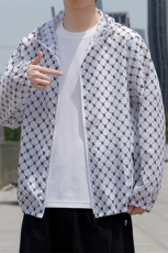 2025男士夏季印花防晒衣女款加大码连帽防晒衣1502-F001-P15，男装防晒衣，星座1502-1