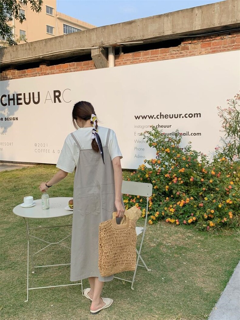 现货韩版休闲背带裙，其它，汐美