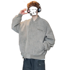 特批P80无差价春季cleanfit机车服pu皮扎染设计男夹克外套J5218图片