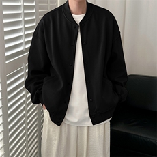 现货-2025春季新品百搭夹克男休闲纯色棒球服外套-AJ2414-P105，男装夹克，电商A351