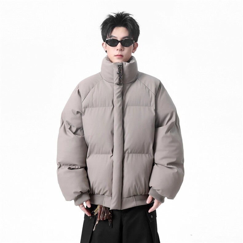 网图潮牌刺绣PU皮棉衣男女立领棉服百搭保暖外套310A-MY968-P78，男装棉衣，四季星座310A