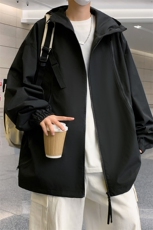 JK9006/P65春装新款现货防水冲锋衣男夹克个性拉链大码宽松外套，男装夹克，电商A141