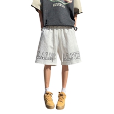 夏季新款泡泡纱印花新款男女同款短裤XZ102B-1-DK2506P20，男装牛仔裤，星座102B-1