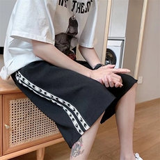 条纹运动短裤男生流行ins直筒宽松休闲大裤衩E2P28，男装休闲裤，星座1116-2