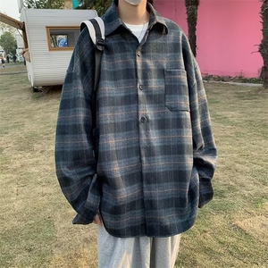 加厚格子衬衫男长袖韩版潮流美式帅气2025秋冬季ins夹克CY500-P63图片