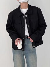 美式高街翻领夹克男女同款复古宽松百搭潮流外套513AJK2005P58，男装夹克，星座513A