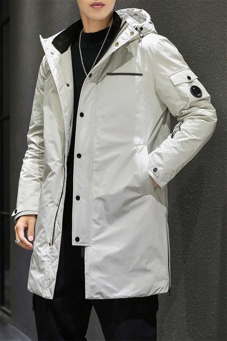 男士羽绒服2021新款韩版潮流中长款连帽加厚外套DS581T,男装羽绒服,电商A102