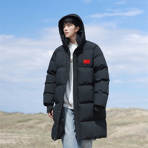 五星红旗港风抖音直播得物中长款连帽宽松外套棉衣M1628P95图片