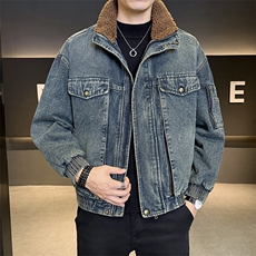 备货万件主推加绒牛仔外套男保暖加厚夹克男外套B317/J618/P175，男装工装外套，电商B317