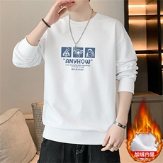 外贸跨境现货主推2025秋冬加绒休闲男士印花套头卫衣JR187-P19，男装卫衣，星座1816-2（原1210–2）