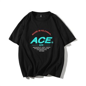 【】A003-HT1018-P30夏装新款时尚印花短袖T恤 女模1图片