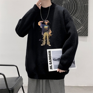 8XL半高领毛衣男大码胖子针织衫毛线衣 M18419-P45 加绒款-P65图片