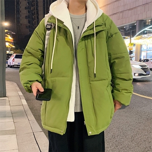 港风假两件棉衣男宽松防风防水加厚棉衣外套MY8831-P95图片