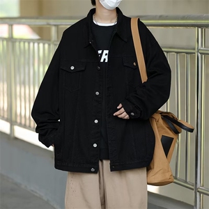 复古牛仔夹克男士秋装潮牌ins休闲外套港风vintage衣服WH021-p68图片
