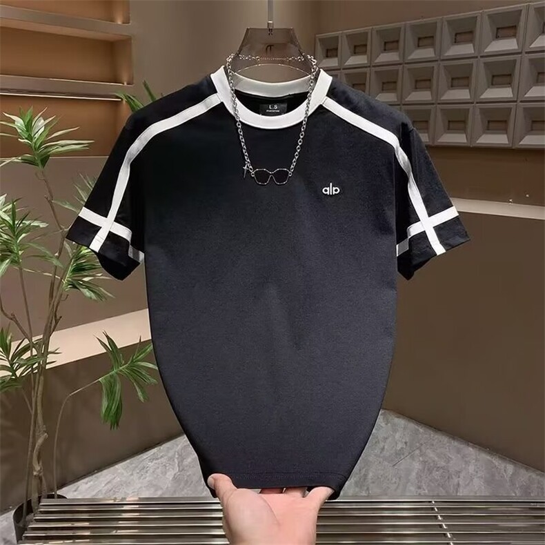 2026夏季新款潮流时尚简约运动T恤男士圆领半袖刺绣休闲舒适短袖，女装T恤，星座506A