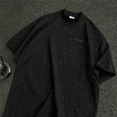 1港风满钻巴家罗口硅胶印logo大码M-5XL短袖T恤男DT77835P33控58，男装T恤，星座226-2