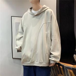 美式hiphop排扣卫衣男春秋季2025年上衣高街连帽外套潮牌~WY211图片