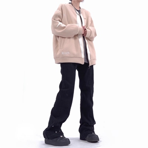 美式复古裤子男设计感牛仔裤小众微喇叭直筒裤加长拖地裤NA52P55图片