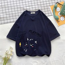 Q11129-P30春夏季七分袖t恤男大码五分袖男短袖中袖小清新，男装T恤，电商A040
