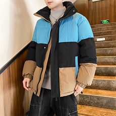 店主风2026新品冬季宽松情侣装撞色棉衣棉服冬装加厚外套D007-P90，男装棉衣，星座717