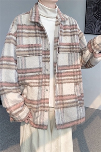 J236-P90 秋季小香风毛呢格子外套图片
