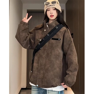 皮衣飞行夹克男女同款秋季宽松棉服痞帅高级感外套 JQ509图片