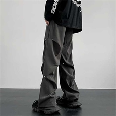 网络图现货！cleanfit堆积感伞兵裤小众高街机能直筒裤RG087-P55，男装休闲裤，星座1005-6