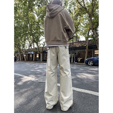 春季新款美式复古做旧褶皱高街宽松直筒工装裤B315-K891-p65控88，男装休闲裤，电商B315