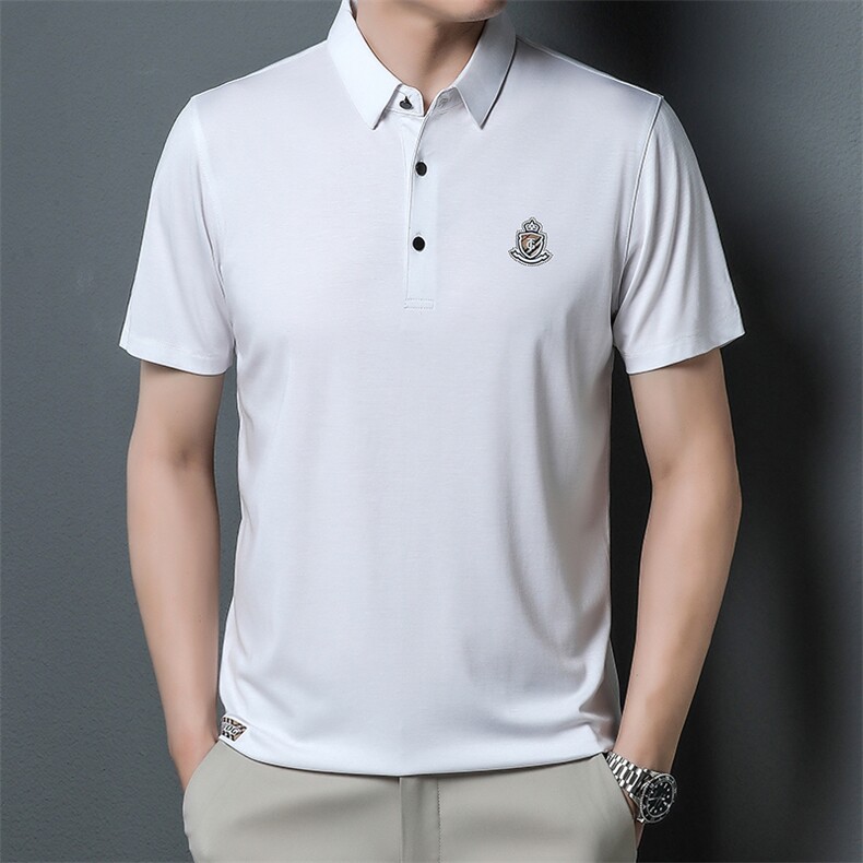 男士纯棉短袖T恤轻商务POLO衫中青年休闲百搭纯色体恤P47,男装Polo衫,星座1105-3