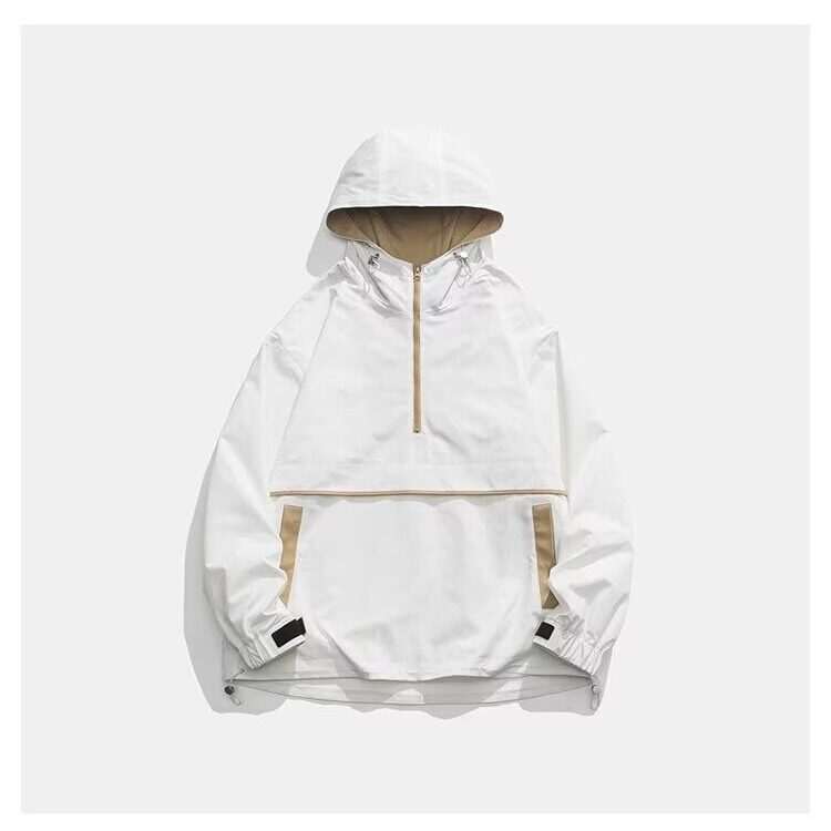 美式机能风半拉链套头冲锋男硬壳防水情侣外套春秋款夹克WT12P56,男装夹克,星座1013-5