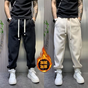 非品牌常规束脚休闲裤宽松型潮流卫裤时尚百搭春款男裤长裤中弹图片