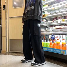 日系大口袋工装裤男韩版潮牌宽松青少年大码工装裤A524P35，男装休闲裤，星座1116-2