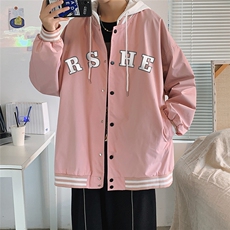 秋冬韩版潮流宽松学生夹克男连帽港风外套潮男G623P65控78，男装夹克，电商A268A
