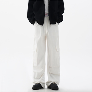 抖音品质秋季新款潮流美式拼接宽松休闲裤B315-K24355-特p40-控78图片