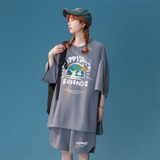 中性风2023夏季新款冰丝休闲运动套装TZ909P65---控88，男装休闲套装，A247A
