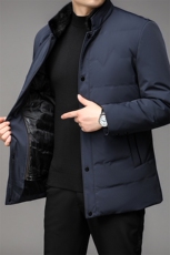 中年男士新款羽绒服立领加厚上衣冬季商务休闲白鹅绒外套男装，男装羽绒服，电商B212（原钱塘6029）