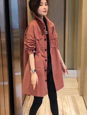 2022年春季新款现货欧版气质中长款风衣外套，女装风衣，L·H·X