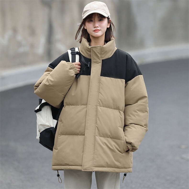 港风冬季立领纯色拼接加厚上衣外套棉衣男MY88888P75，男装棉衣，星座1204-3