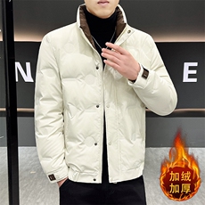 1018-MY933-P125羽绒服短款高端立领加厚保暖2025男秋冬季白鸭绒，男装羽绒服，星座1018