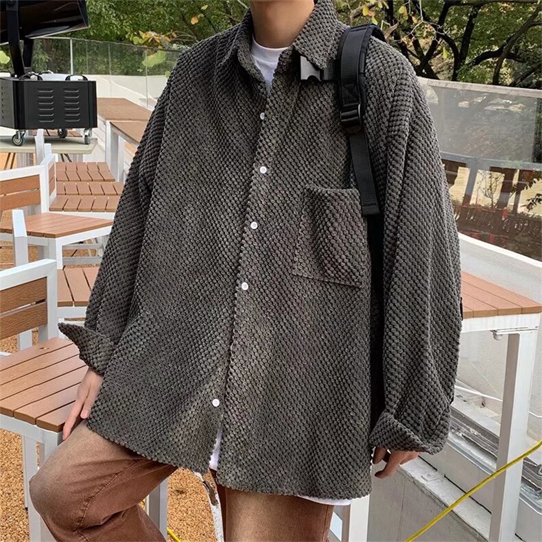 长袖衬衫男菠萝纹格子外套夹克衬衫C78P45，男装衬衫，星座1116-2