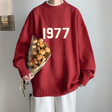 ！23新款宽松大码港风1977半高领毛衣圆领针织衫MB1901-P48，男装针织衫/毛衣，星座508（原C305）