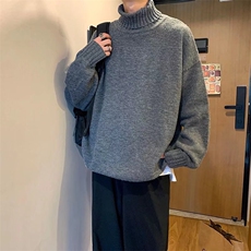高领毛衣男秋冬ins港风宽松情侣简约打底衫针织衫毛线衣M45-P40，男装针织衫/毛衣，星座1008-1