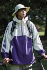 山系风冲锋衣侧条纹夹克中性风户外防风连帽外套秋A436-8805-P75，男装夹克，电商A436