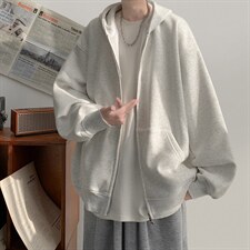 现货！WY827-尺码S-4XL-特P43-420g重磅纯色连帽卫衣宽松拉链外套，女装短外套，星座1811B